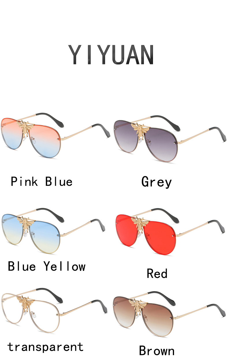 Fashion Bee Ac Oval Frame Full Frame Menu0027s Sunglasses