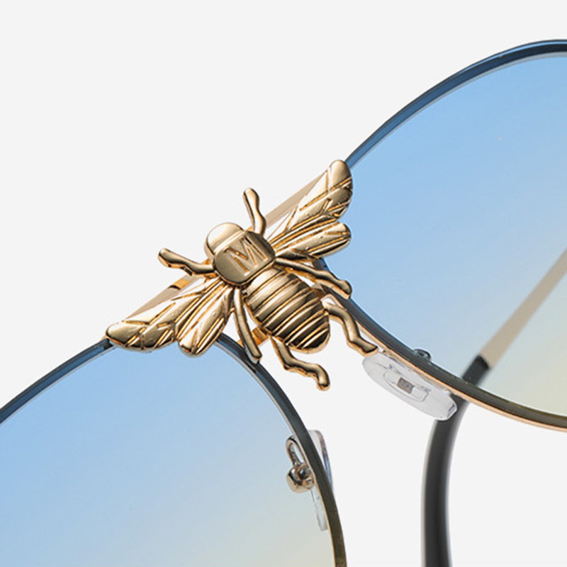 Fashion Bee Ac Oval Frame Full Frame Menu0027s Sunglasses