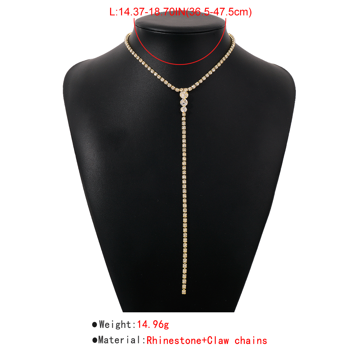 Fashion Heart Shape Claw Chain Inlay Rhinestones Womenu0027S Necklace 1 Piece