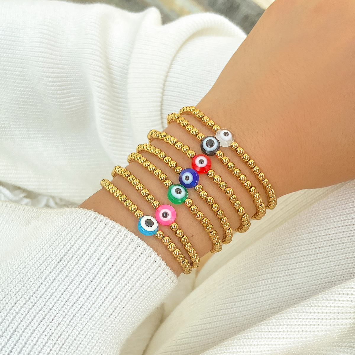 Fashion Eye CCB Beaded Womenu0027S Bracelets 7 Pieces