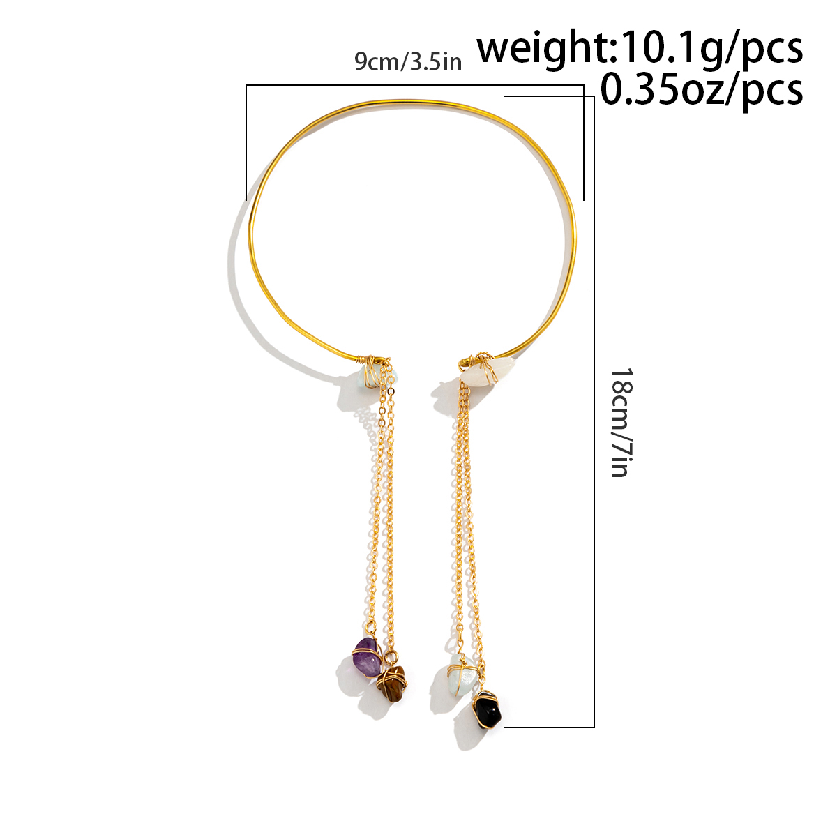 Fashion Geometric Copper Tassel Artificial Gemstones Womenu0027S arm bracelet