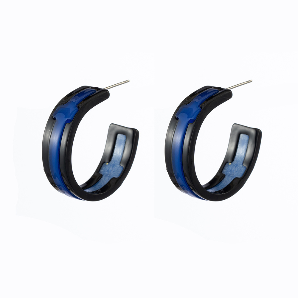 Simple Style C Shape Cross Alloy Patchwork Plating Womenu0027S Ear Studs 1 Pair