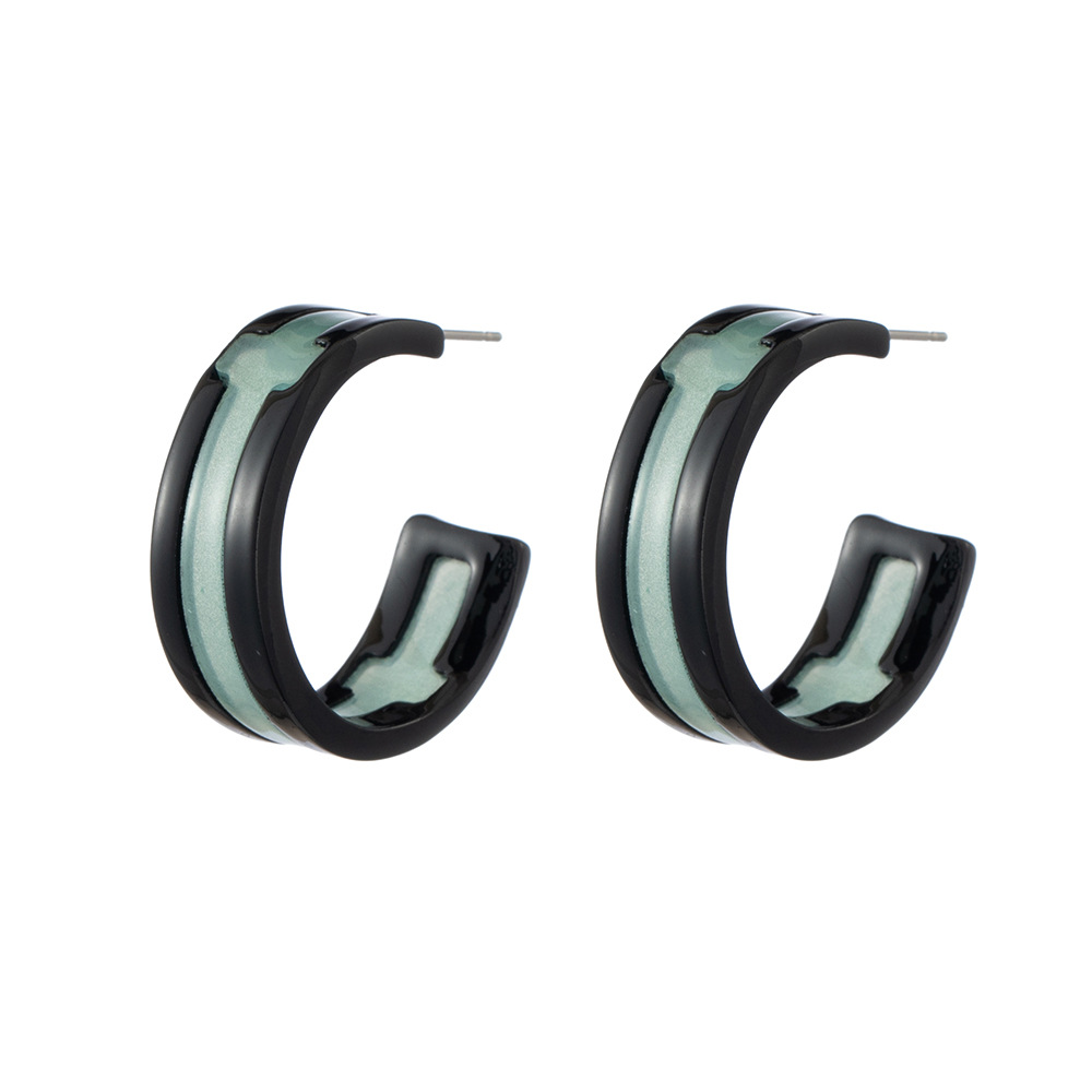 Simple Style C Shape Cross Alloy Patchwork Plating Womenu0027S Ear Studs 1 Pair