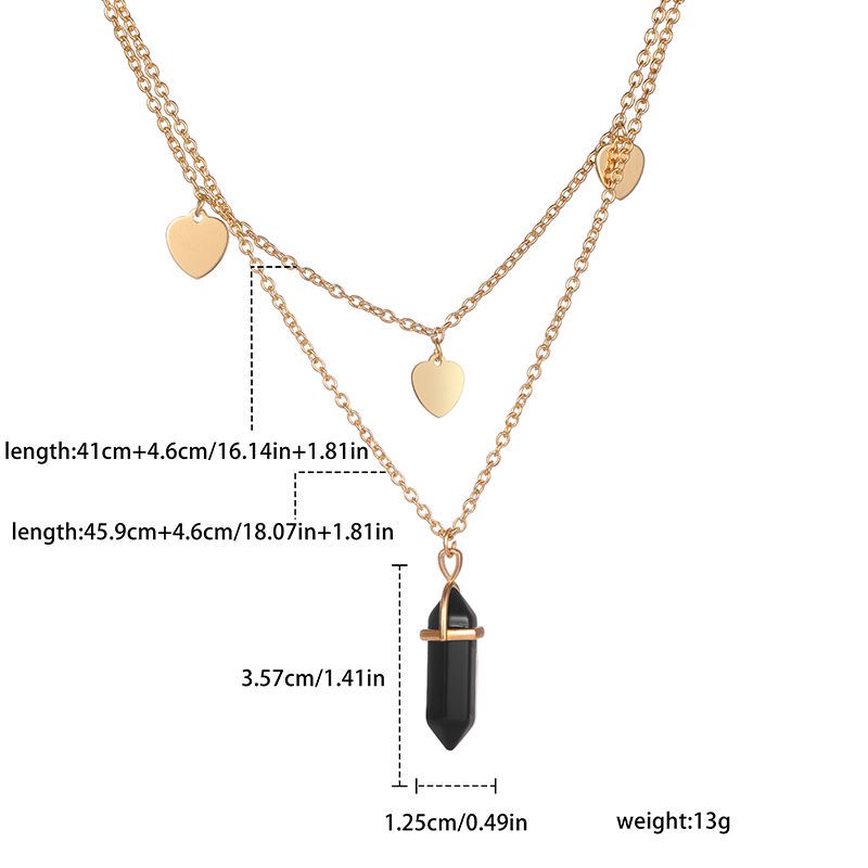 Fashion Heart Shape Alloy Plating Womenu0027S Layered Necklaces 1 Piece