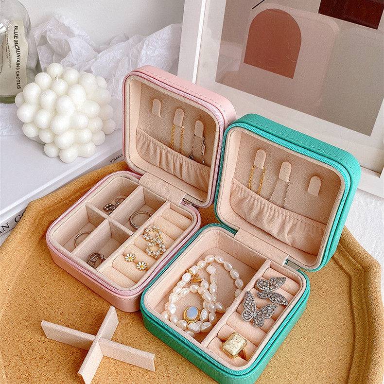 Simple Style Solid Color Pu Leather Jewelry Boxes 1 Piece