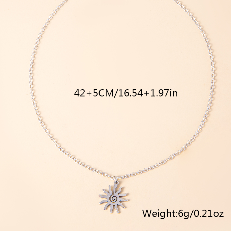 1 Piece Fashion Sun Alloy Unisex Pendant Necklace