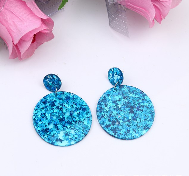 Simple Style Star Heart Shape Arylic Stoving Varnish Womenu0027S Earrings 1 Pair