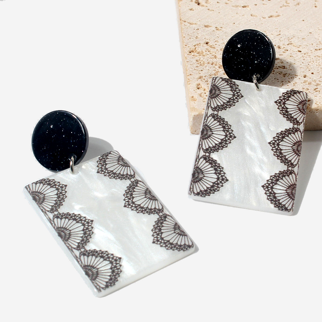 Vintage Style Geometric Arylic Stoving Varnish Womenu0027S Drop Earrings Earrings 1 Pair