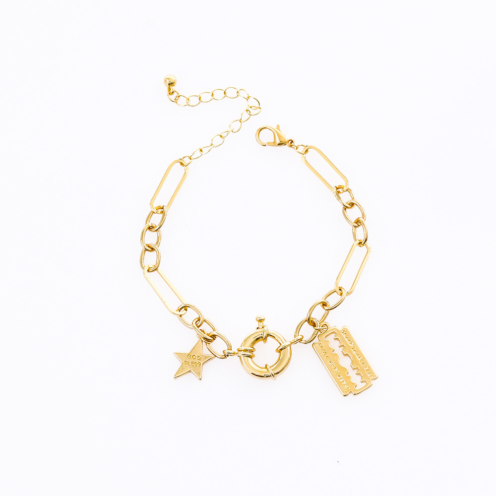 Fashion Pentagram Blade Alloy Plating Womenu0027S Bracelets 1 Piece