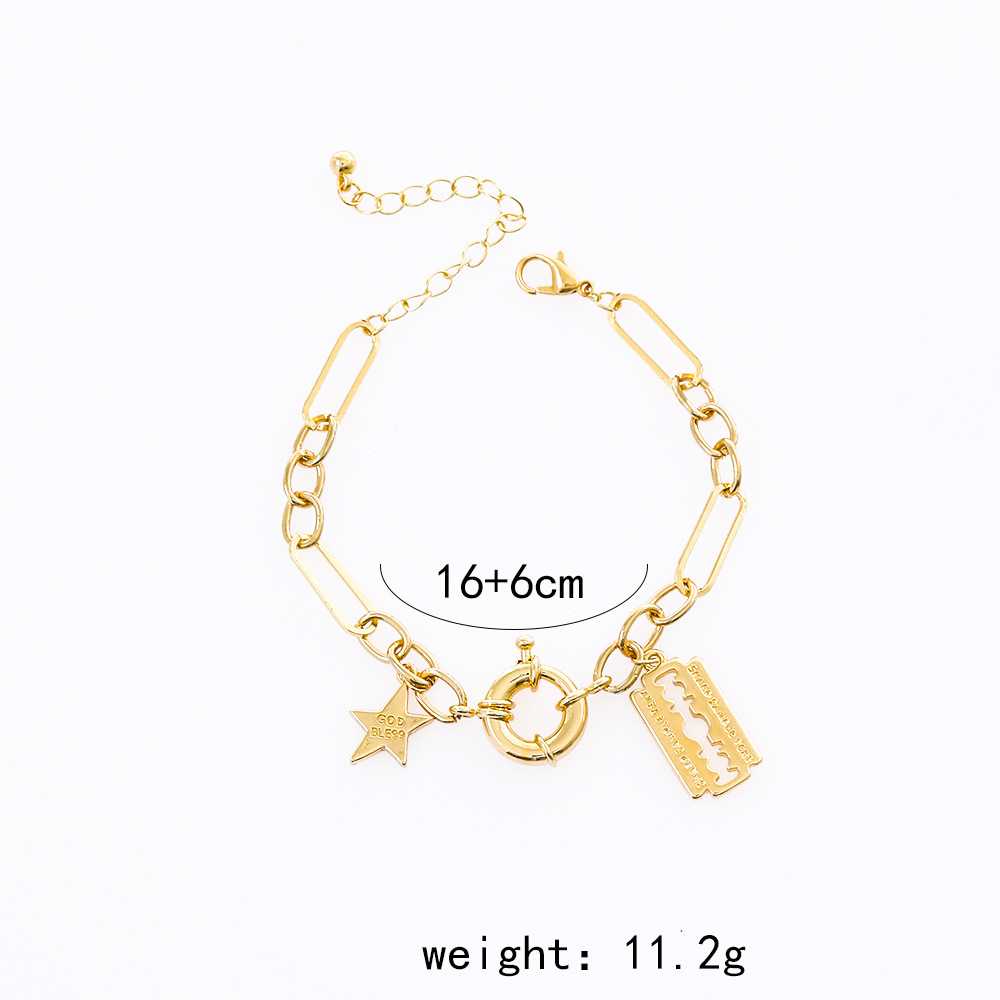 Fashion Pentagram Blade Alloy Plating Womenu0027S Bracelets 1 Piece