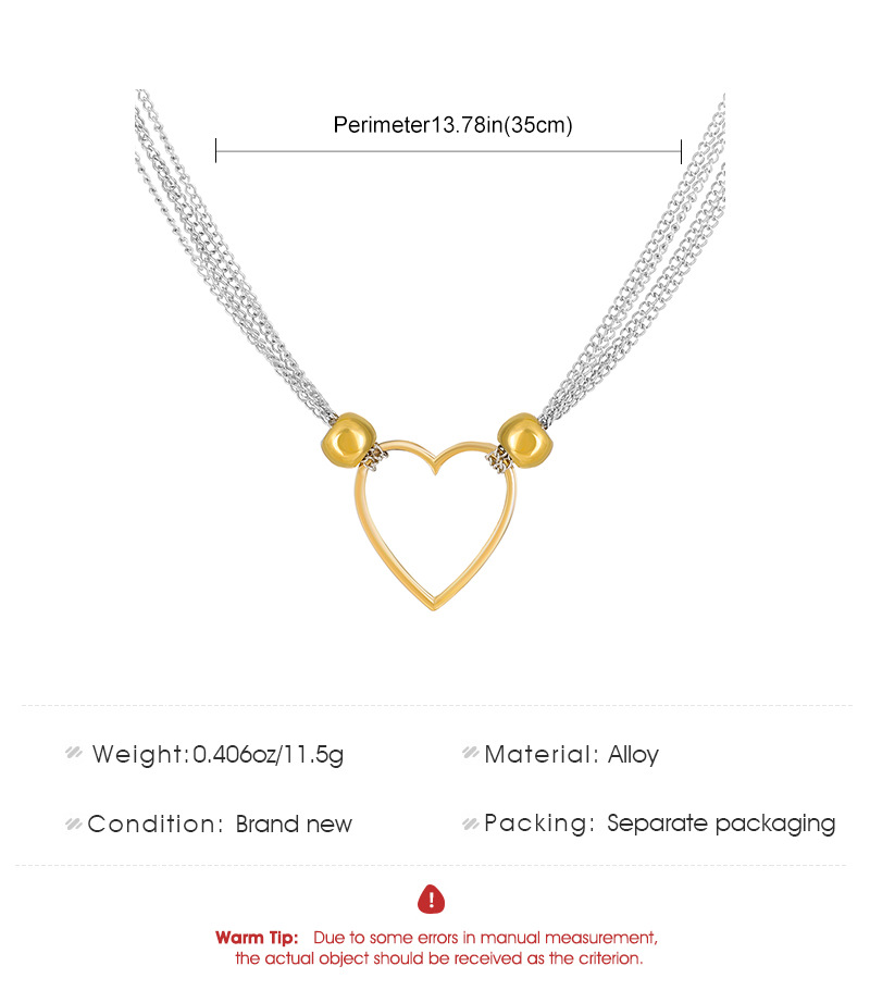 Simple Style Heart Shape Alloy Hollow Out Womenu0027S Choker 1 Piece