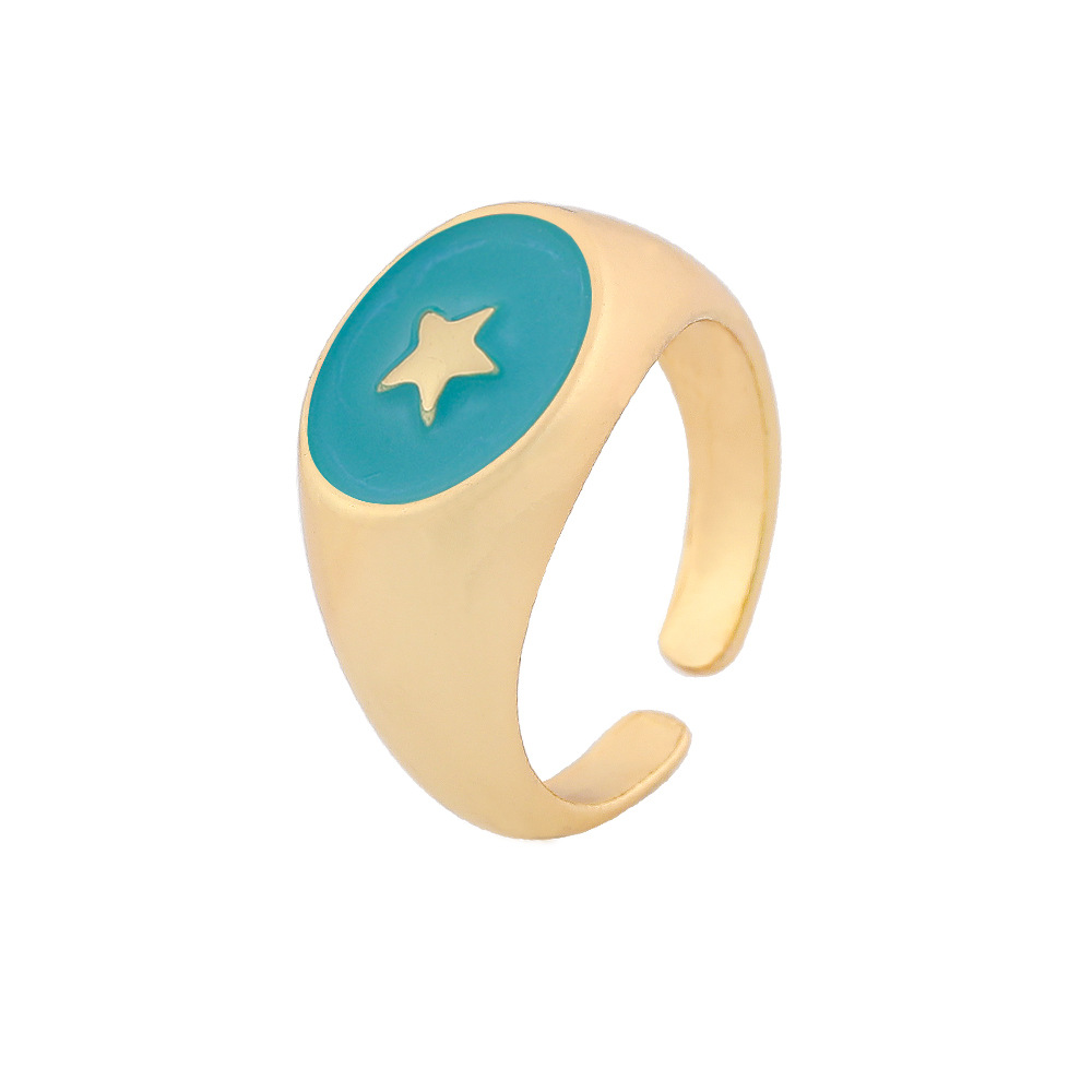 Sweet Star Alloy Enamel Womenu0027S Open Ring 1 Piece