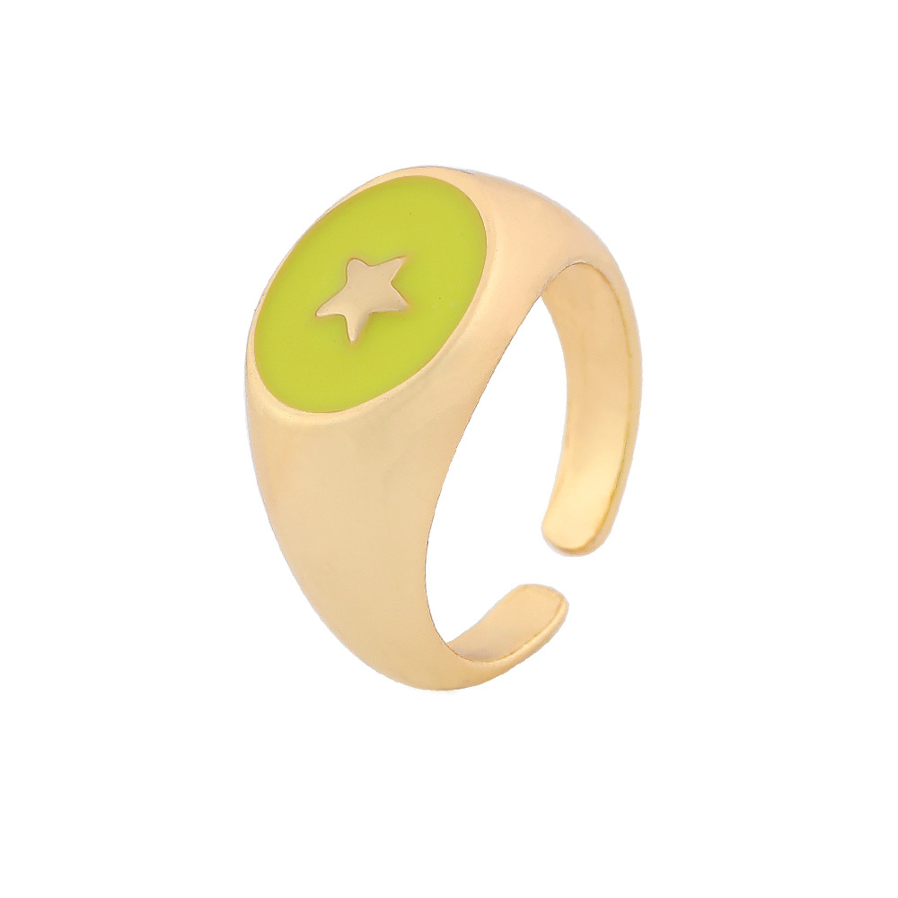 Sweet Star Alloy Enamel Womenu0027S Open Ring 1 Piece