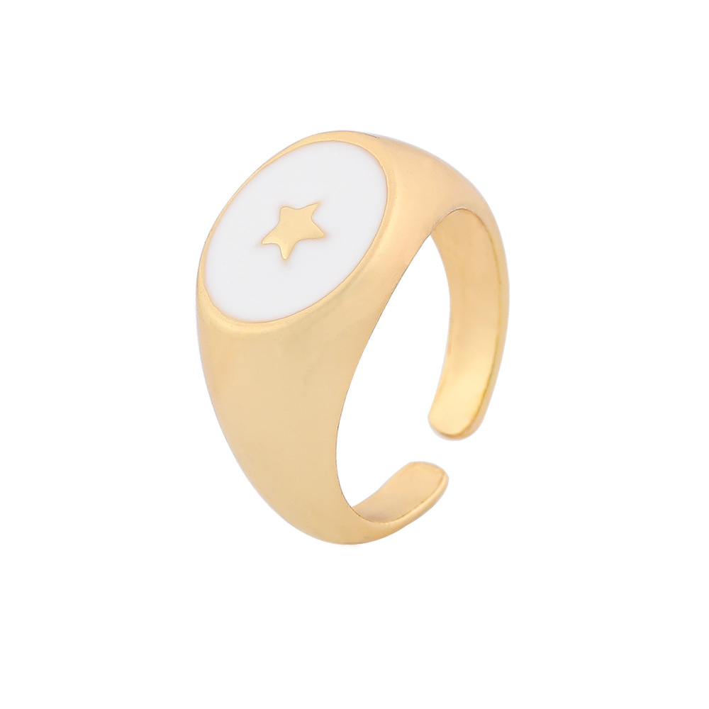 Sweet Star Alloy Enamel Womenu0027S Open Ring 1 Piece