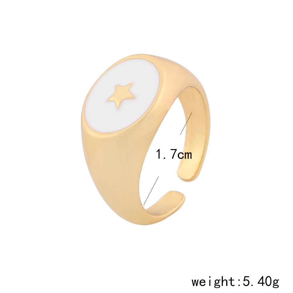 Sweet Star Alloy Enamel Womenu0027S Open Ring 1 Piece