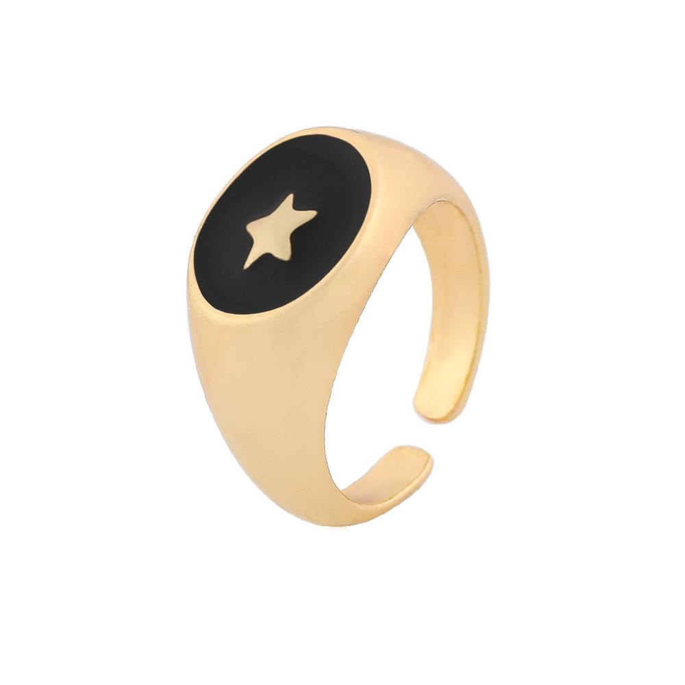 Sweet Star Alloy Enamel Womenu0027S Open Ring 1 Piece