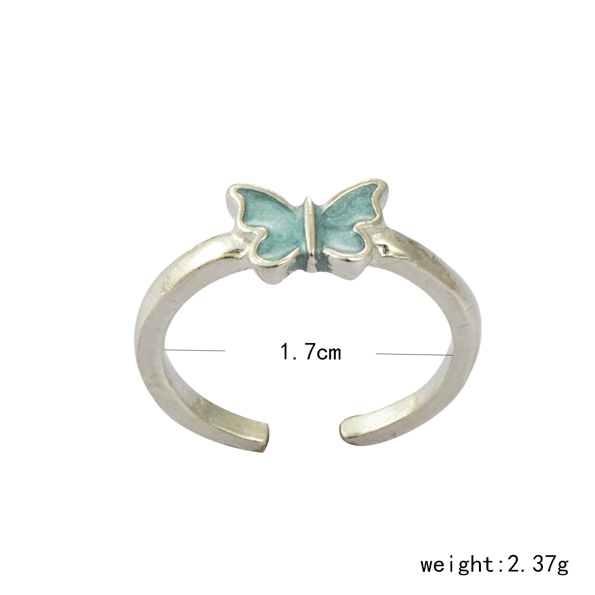 Cute Butterfly Alloy Plating Womenu0027S Open Ring 1 Piece