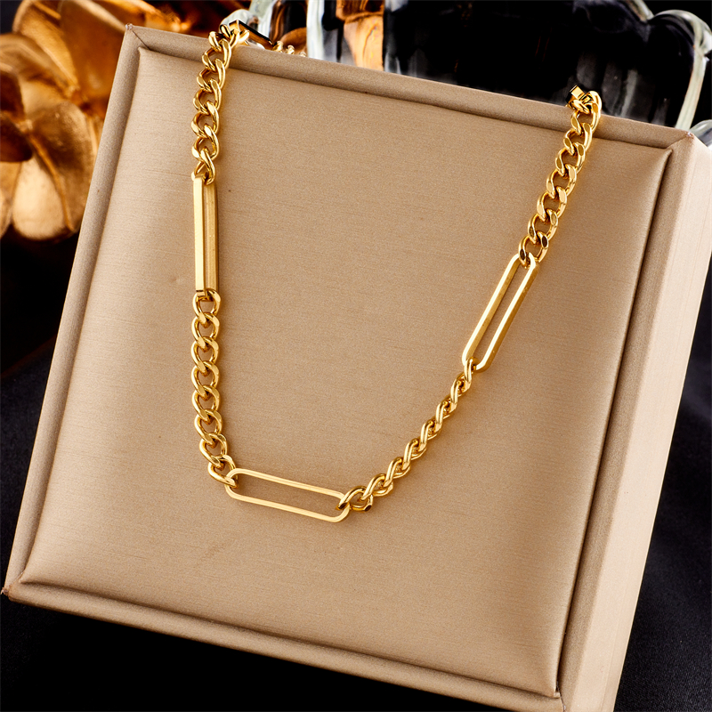 Fashion Solid Color Titanium Steel Necklace 1 Piece