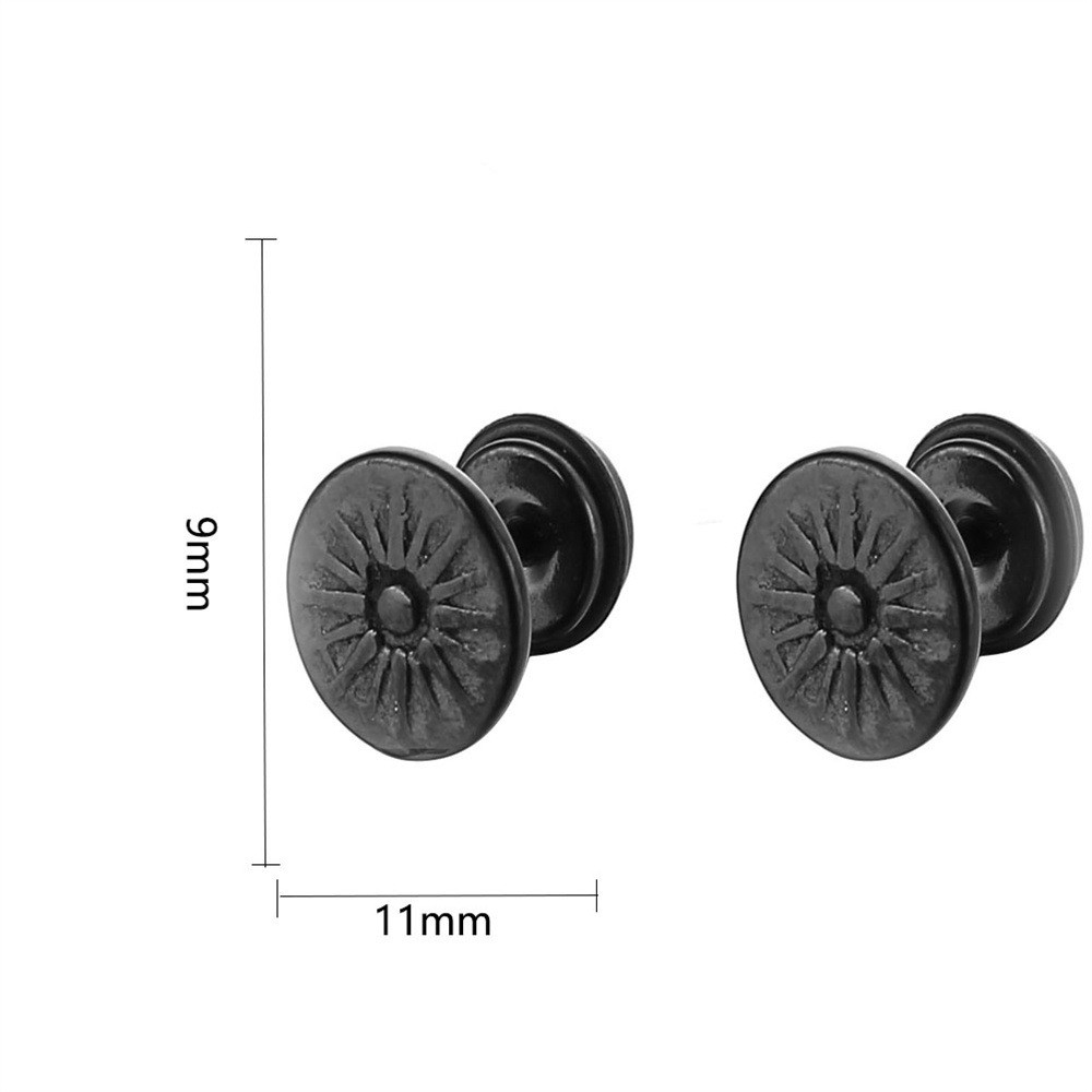 Fashion Sun Stainless Steel Plating Ear Studs 1 Piece