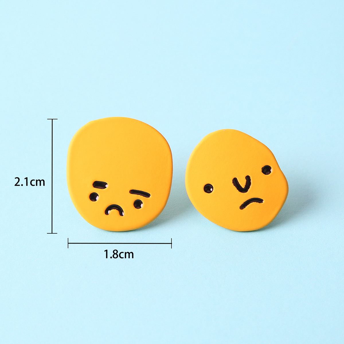 Simple Style Emoji Face Arylic Stoving Varnish Womenu0027S Ear Studs 1 Pair