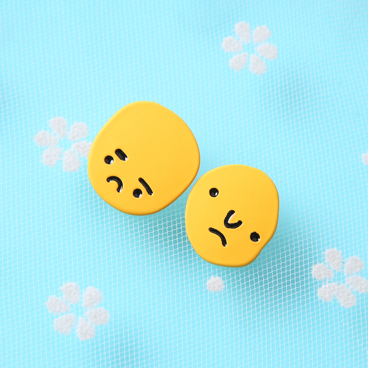 Simple Style Emoji Face Arylic Stoving Varnish Womenu0027S Ear Studs 1 Pair