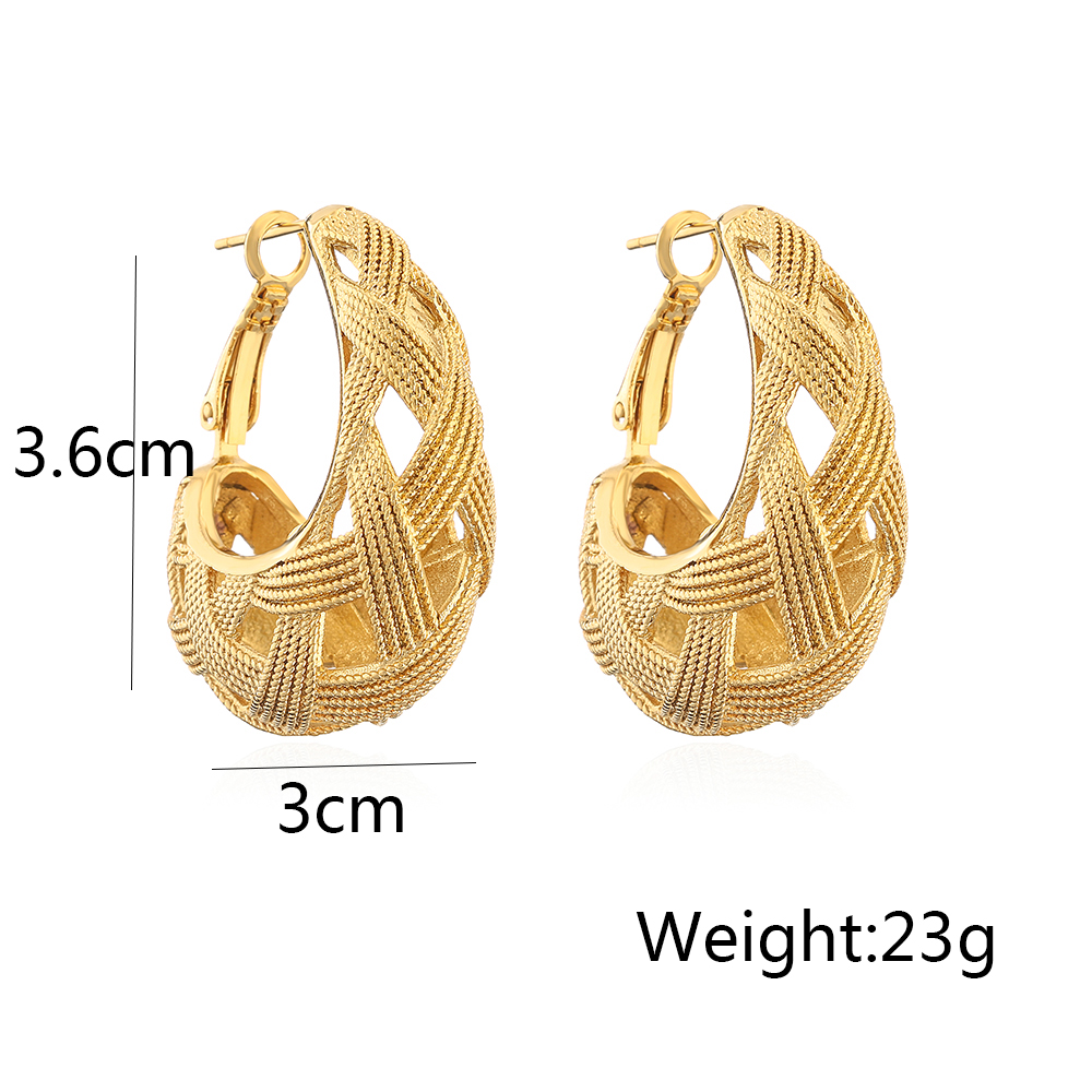 Fashion Geometric Flower Copper Plating Earrings 1 Pair