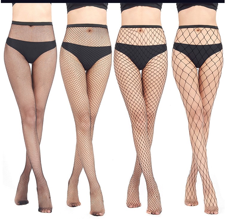 Solid Color Nylon Hollow Out Tights