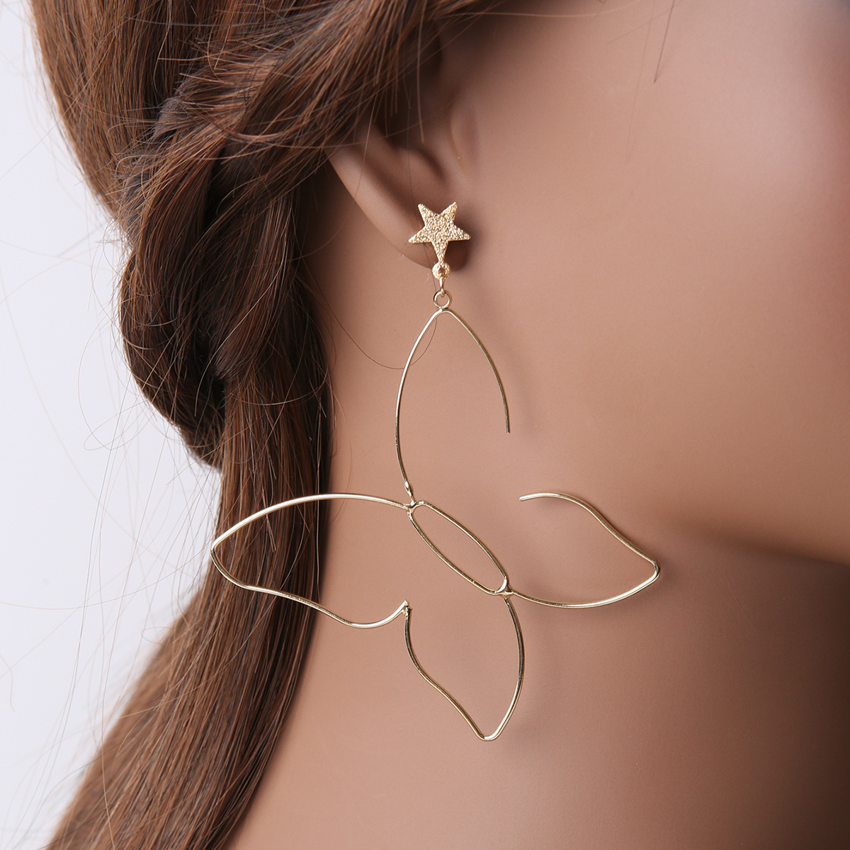 1 Pair Fashion Star Butterfly Alloy Womenu0027S Drop Earrings