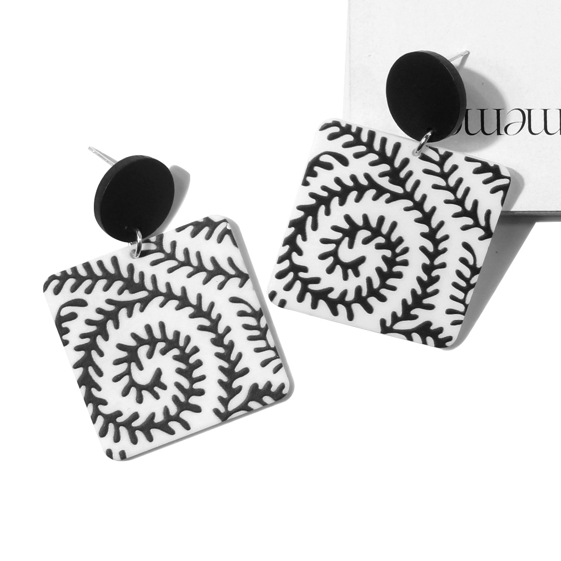 1 Pair Vintage Style Geometric Arylic Printing Womenu0027S Drop Earrings