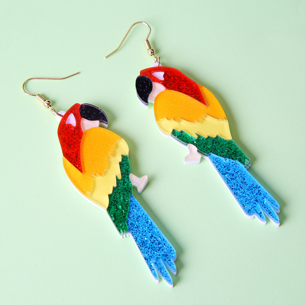 1 Pair Ethnic Style Parrot Arylic Womenu0027S Drop Earrings