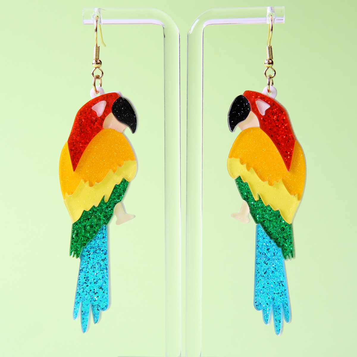 1 Pair Ethnic Style Parrot Arylic Womenu0027S Drop Earrings