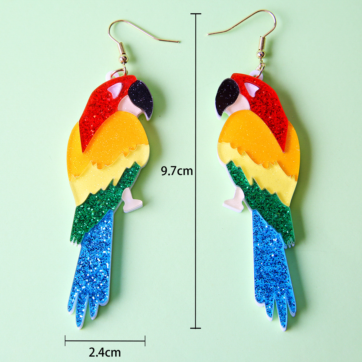 1 Pair Ethnic Style Parrot Arylic Womenu0027S Drop Earrings