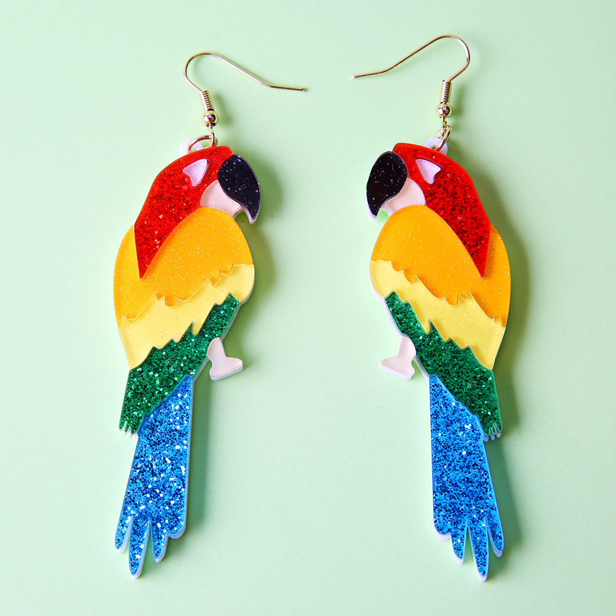 1 Pair Ethnic Style Parrot Arylic Womenu0027S Drop Earrings