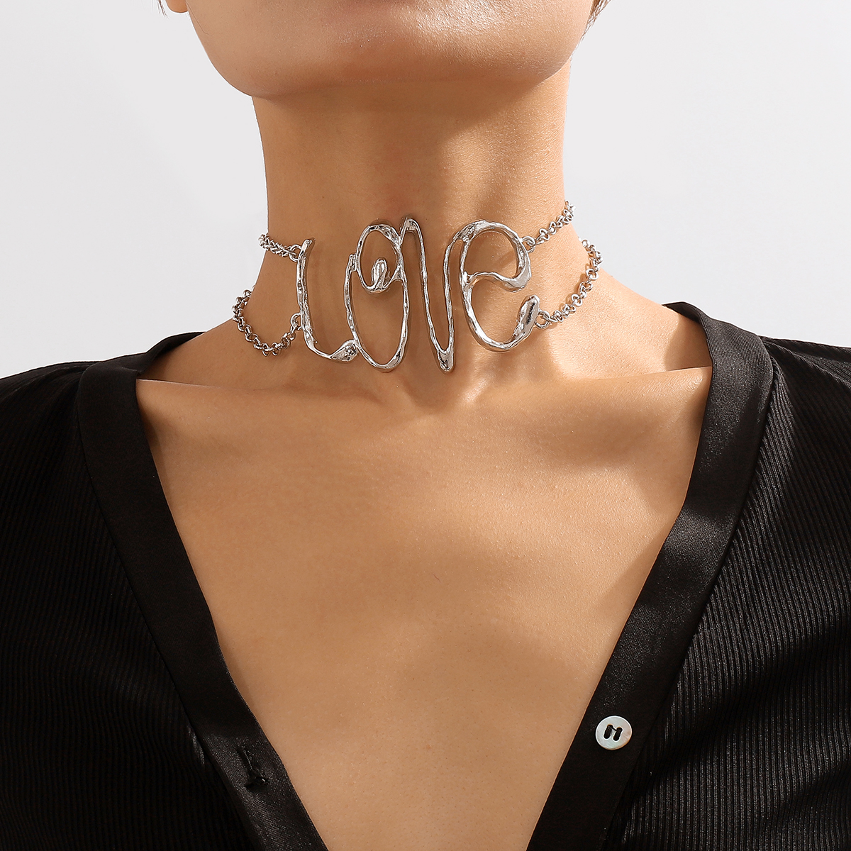 1 Piece Modern Style Letter Alloy Iron Womenu0027S Choker