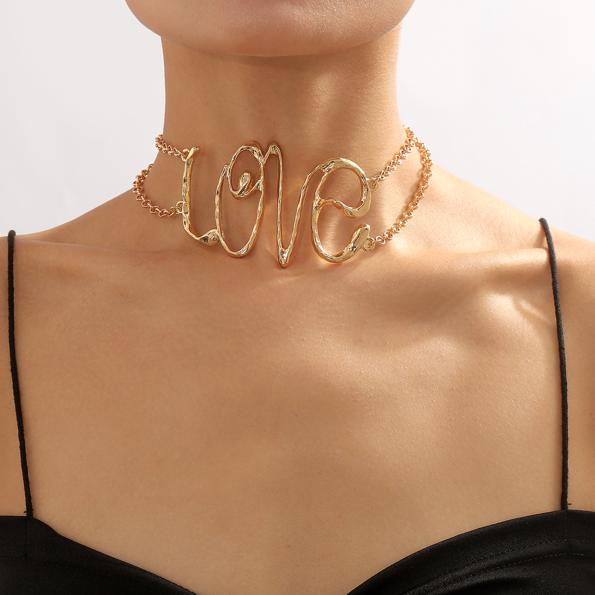 1 Piece Modern Style Letter Alloy Iron Womenu0027S Choker