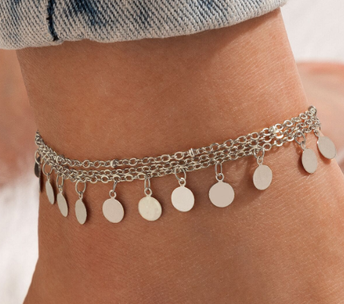 Fashion Round Alloy Womenu0027S Anklet 1 Piece 1 Set