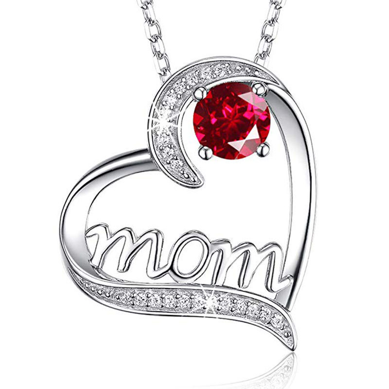 Fashion Letter Heart Shape Copper Inlaid Zircon Necklace 1 Piece