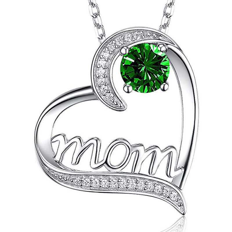 Fashion Letter Heart Shape Copper Inlaid Zircon Necklace 1 Piece