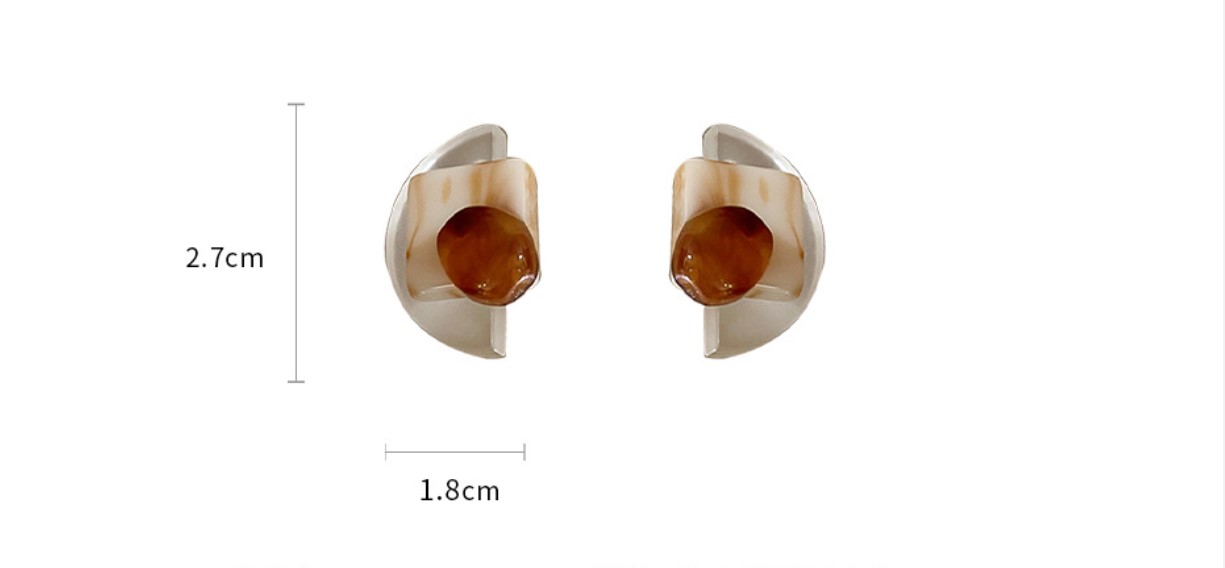 Retro Geometric Arylic Stoving Varnish Womenu0027S Ear Studs 1 Pair