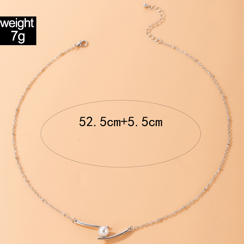 Elegant Geometric Alloy Plating Artificial Pearls Womenu0027S Necklace