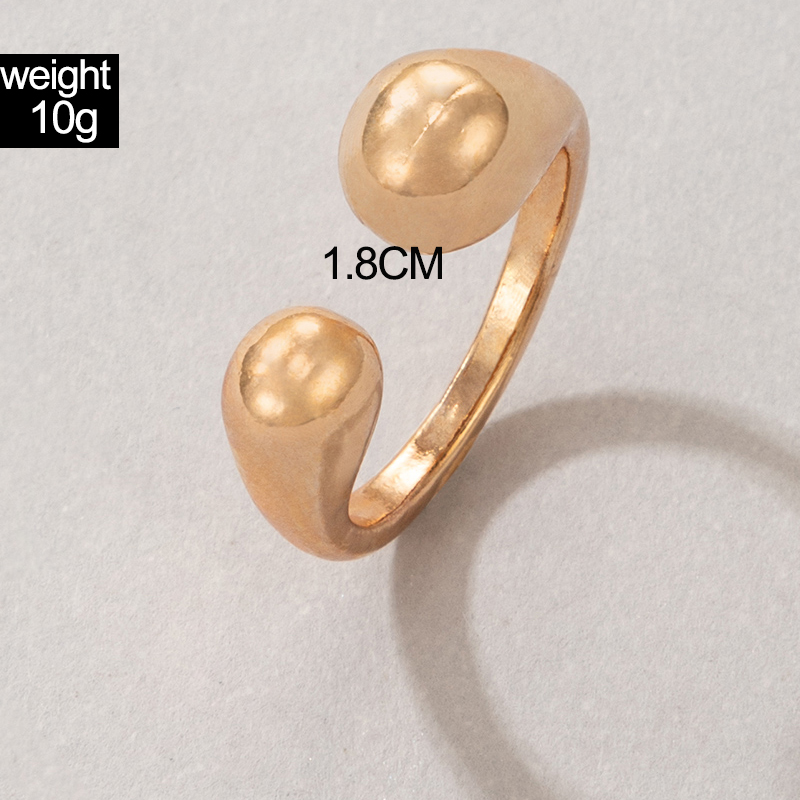 Simple Style Geometric Alloy Plating Womenu0027S Open Ring