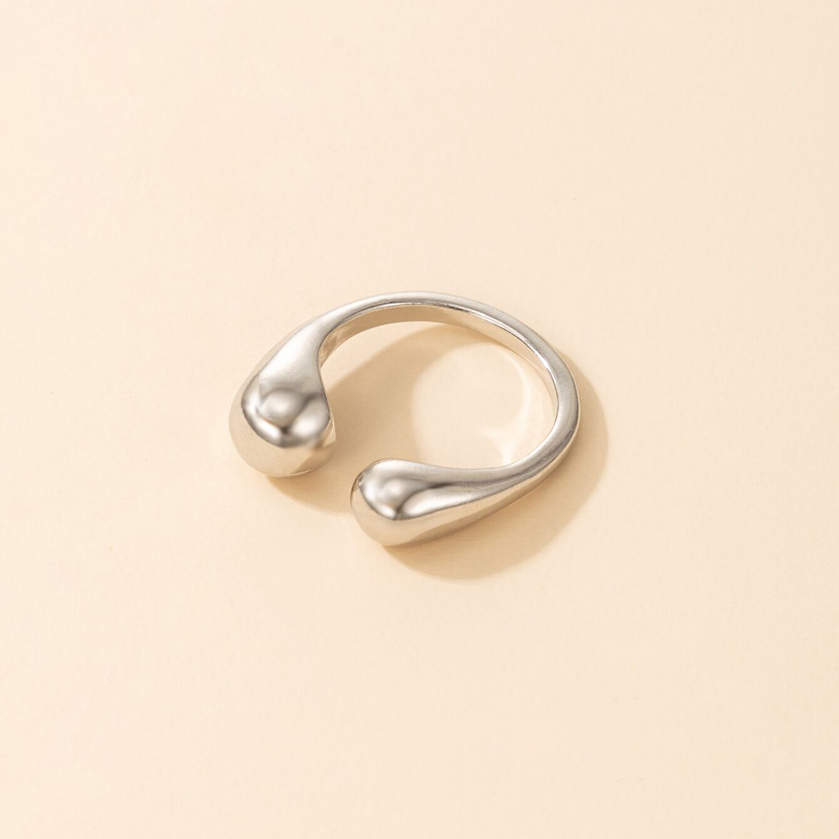 Simple Style Geometric Alloy Plating Womenu0027S Open Ring