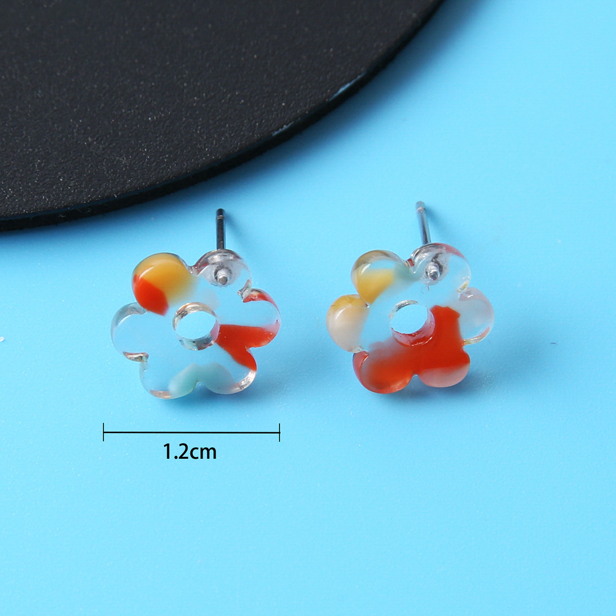 1 Pair Sweet Flower Resin Womenu0027S Ear Studs