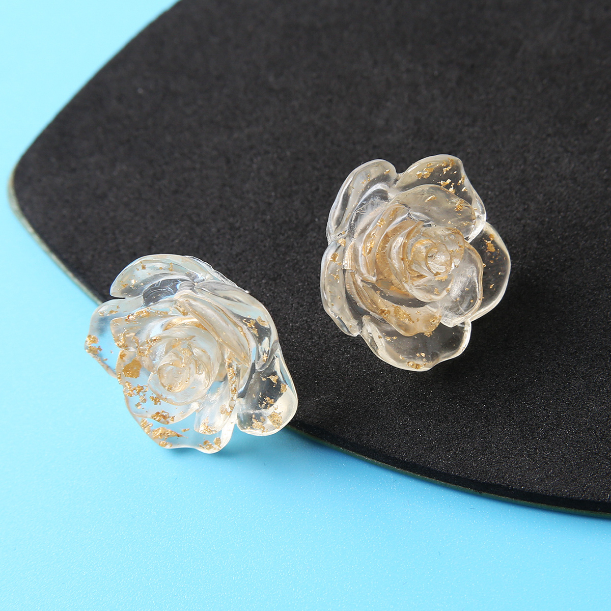 1 Pair Fashion Flower Resin Womenu0027S Ear Studs