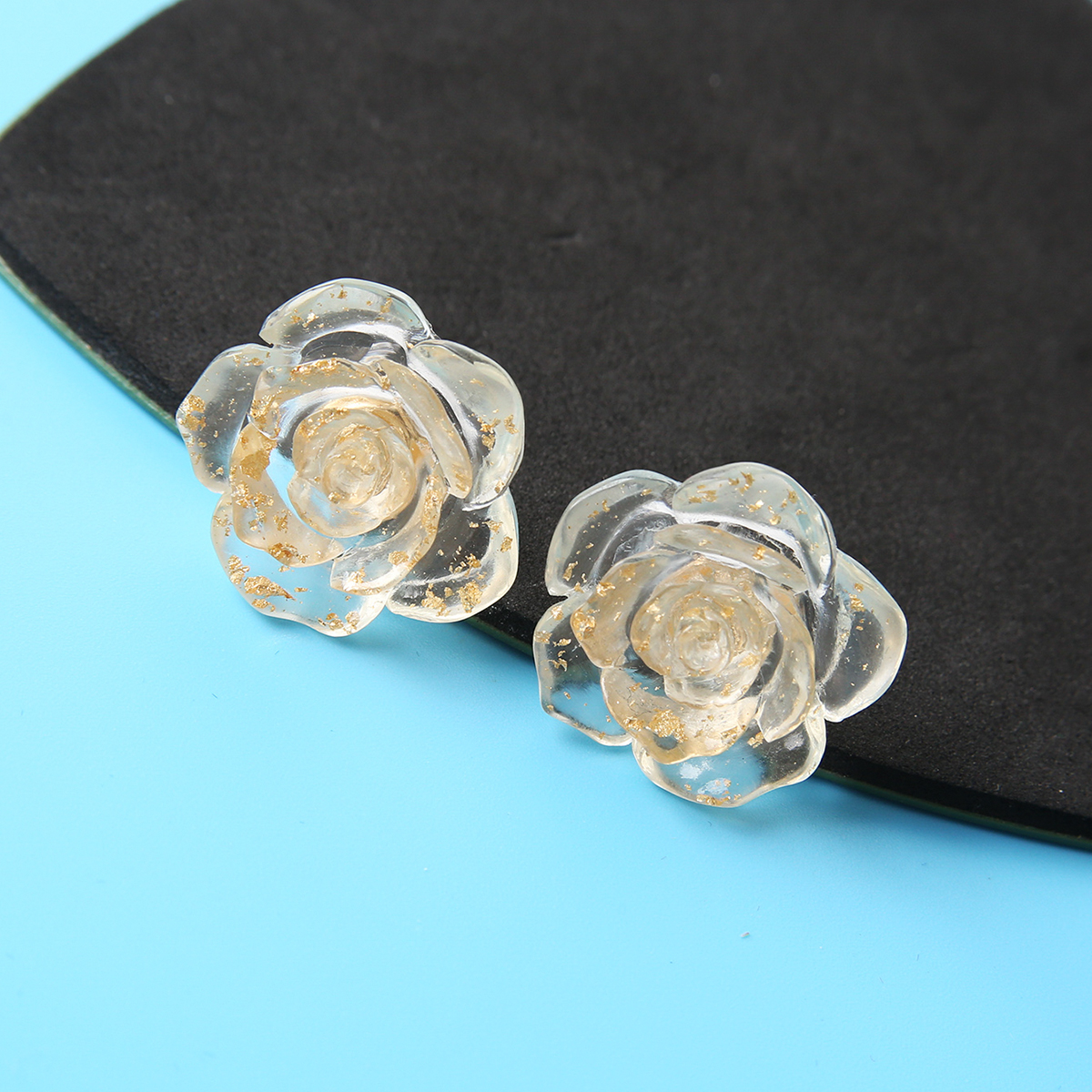 1 Pair Fashion Flower Resin Womenu0027S Ear Studs