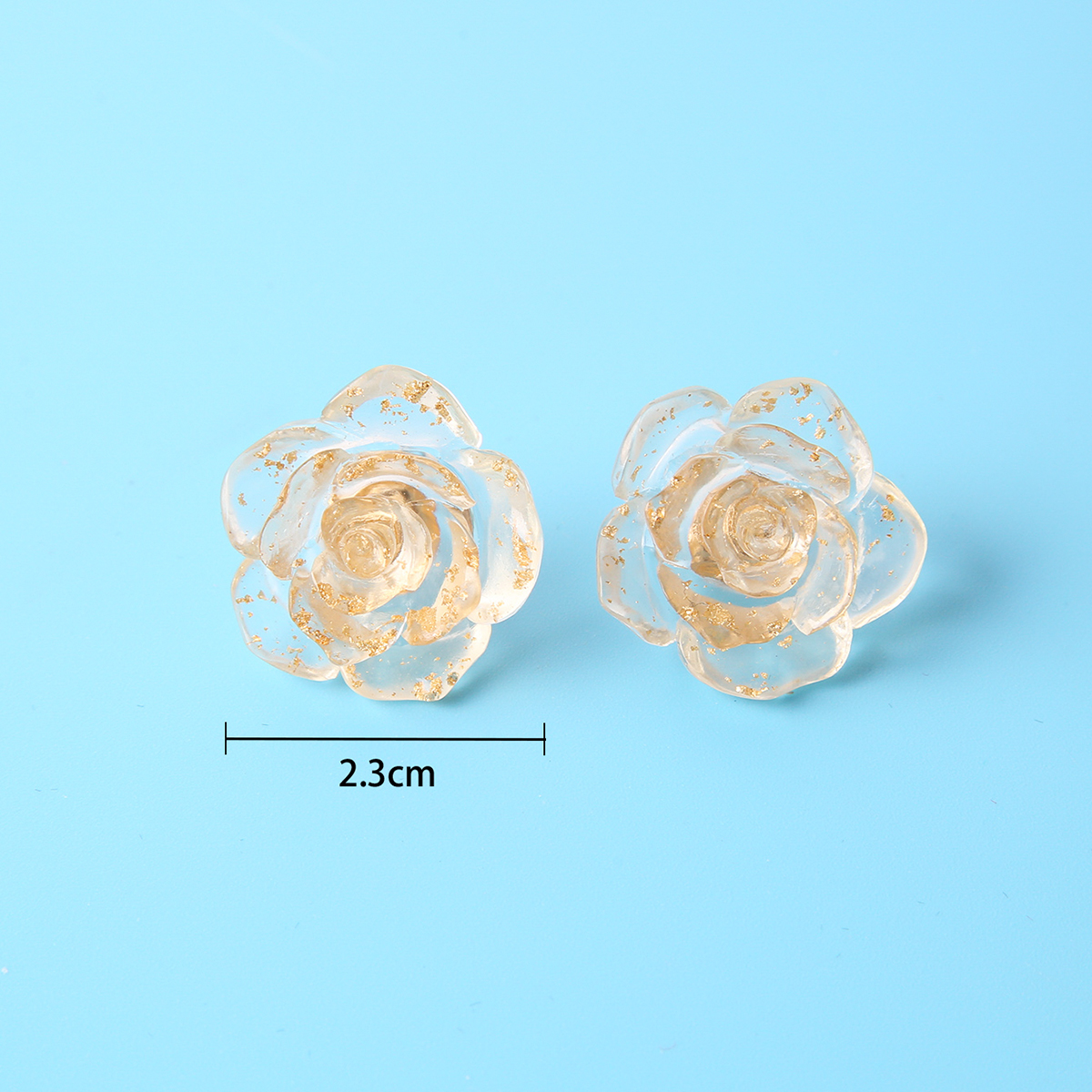 1 Pair Fashion Flower Resin Womenu0027S Ear Studs