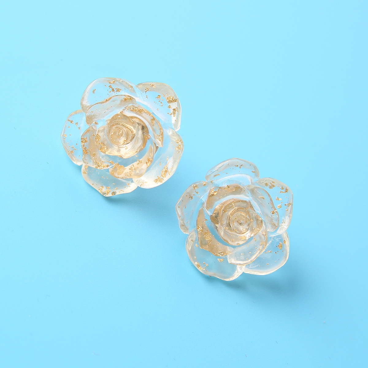 1 Pair Fashion Flower Resin Womenu0027S Ear Studs