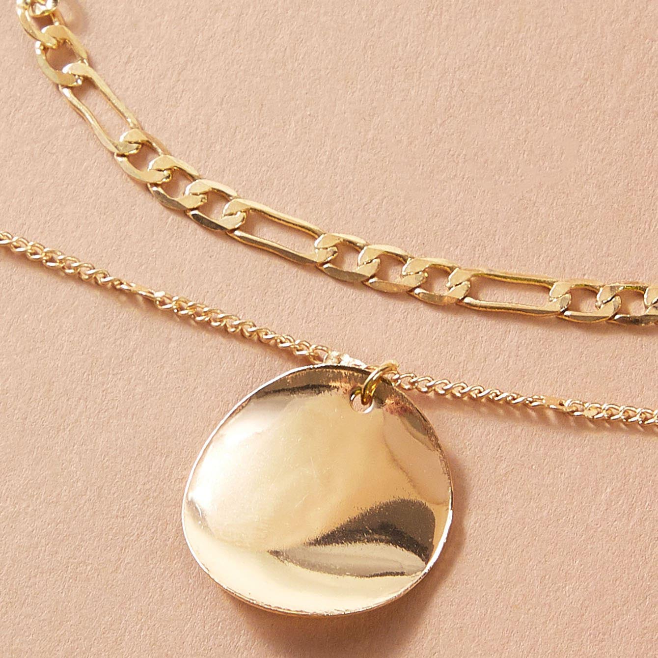 Fashion Round Alloy Plating Womenu0027S Layered Necklaces