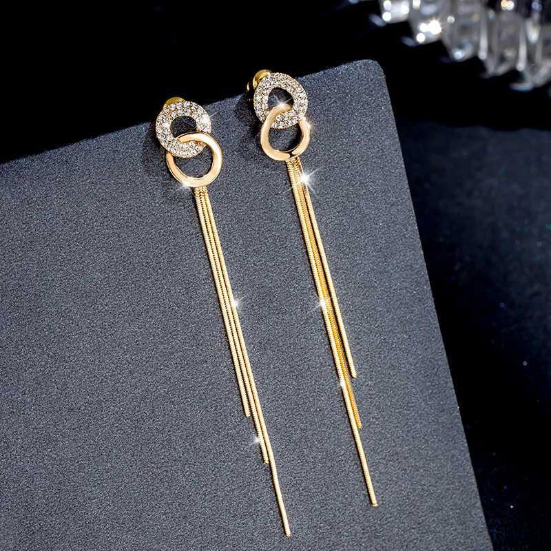 Fashion Tassel Alloy Inlay Rhinestones Womenu0027S Drop Earrings 1 Pair