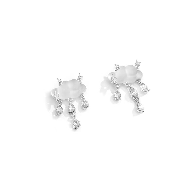 Fashion Clouds Alloy Inlay Artificial Diamond Womenu0027S Drop Earrings 1 Pair